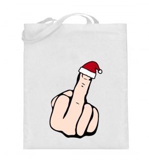 Jutebeutel Tasche Weihnachtsgeschenk fies Mittelfinger