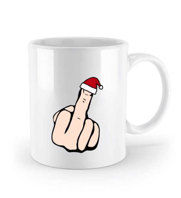Der Mittelfinger zu Weihnachten - Tasse - Standard Tasse-3