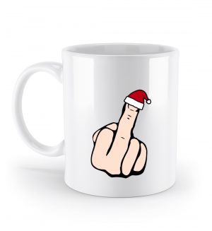 Der Mittelfinger zu Weihnachten - Tasse - Standard Tasse-3