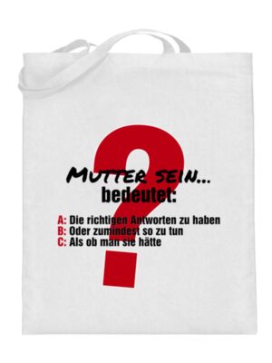 Mutter sein bedeutet... - Jutebeutel (mit langen Henkeln)-3