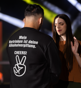 Pullover mit Spruch Alkohol lustig