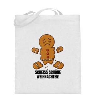 Scheiß Weihnachten - Tasse - Jutebeutel (mit langen Henkeln)-3
