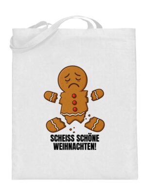 Scheiß Weihnachten - Tasse - Jutebeutel (mit langen Henkeln)-3