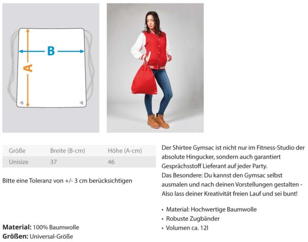 Ich, am 27. Dezember - Weihnachten - Baumwoll Gymsack – Bild 2