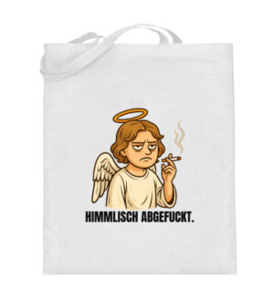 Himmlisch abgefuckt - Tasse - Jutebeutel (mit langen Henkeln)-3