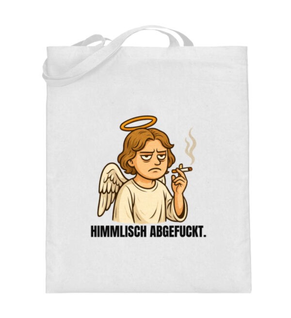 Himmlisch abgefuckt - Tasse - Jutebeutel (mit langen Henkeln)-3