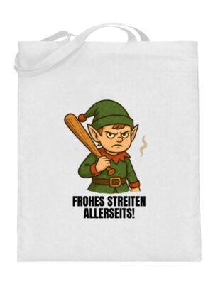 Frohes Streiten - Tasse - Jutebeutel (mit langen Henkeln)-3