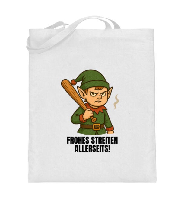 Frohes Streiten - Tasse - Jutebeutel (mit langen Henkeln)-3