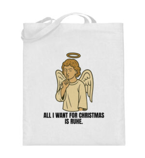 Ruhe-Weihnachten - Jutebeutel (mit langen Henkeln)-3
