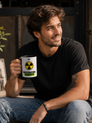 AUSSTRAHLUNG: RADIOAKTIV (Tasse zweifarbig)